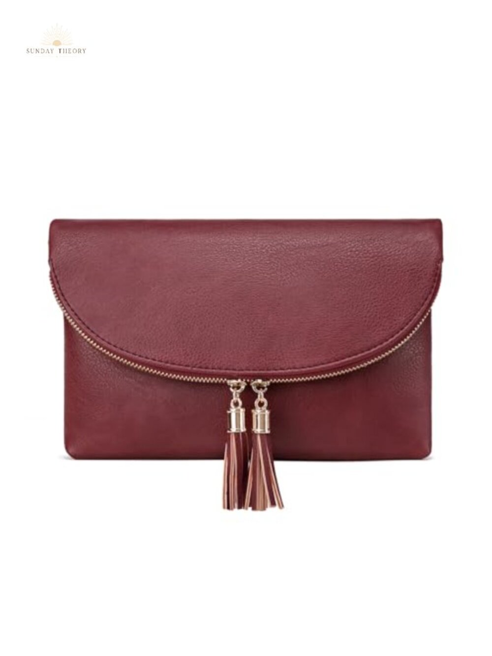 Envelope Clutch Purse with 6 Card Slots, Crossbody Bag with Tassels